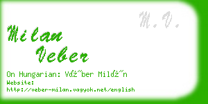 milan veber business card